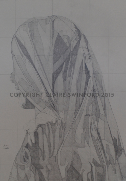 Study: Marian | 2015 | Graphite on paper, 24x36" framed | SOLD