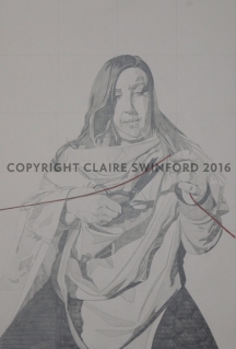 Study: Atropos | 2016 | Graphite and colored pencil on 90lb Stonehenge paper, 24x16" | SOLD
